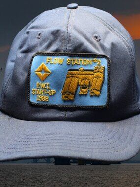 1989 Flow station 2 start up Hat Cap vintage North slope oil Gas USA